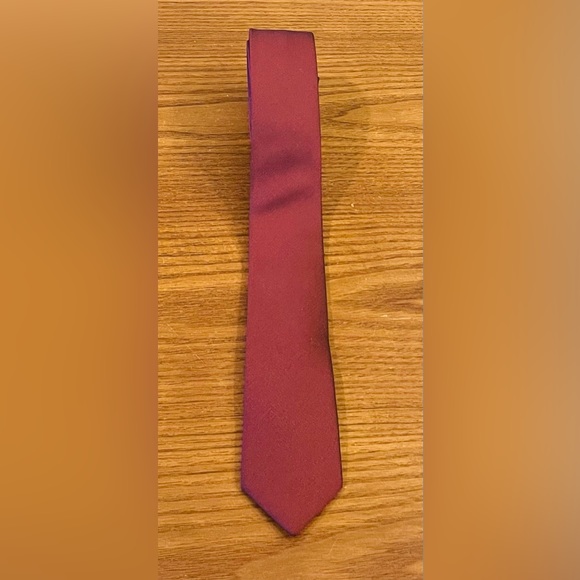 👔🔥 Burgundy Skinny Tie - Picture 1 of 5